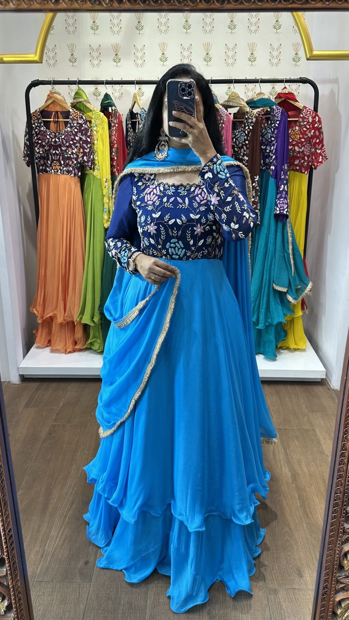 Nitya – Royal Blue & Sky Blue