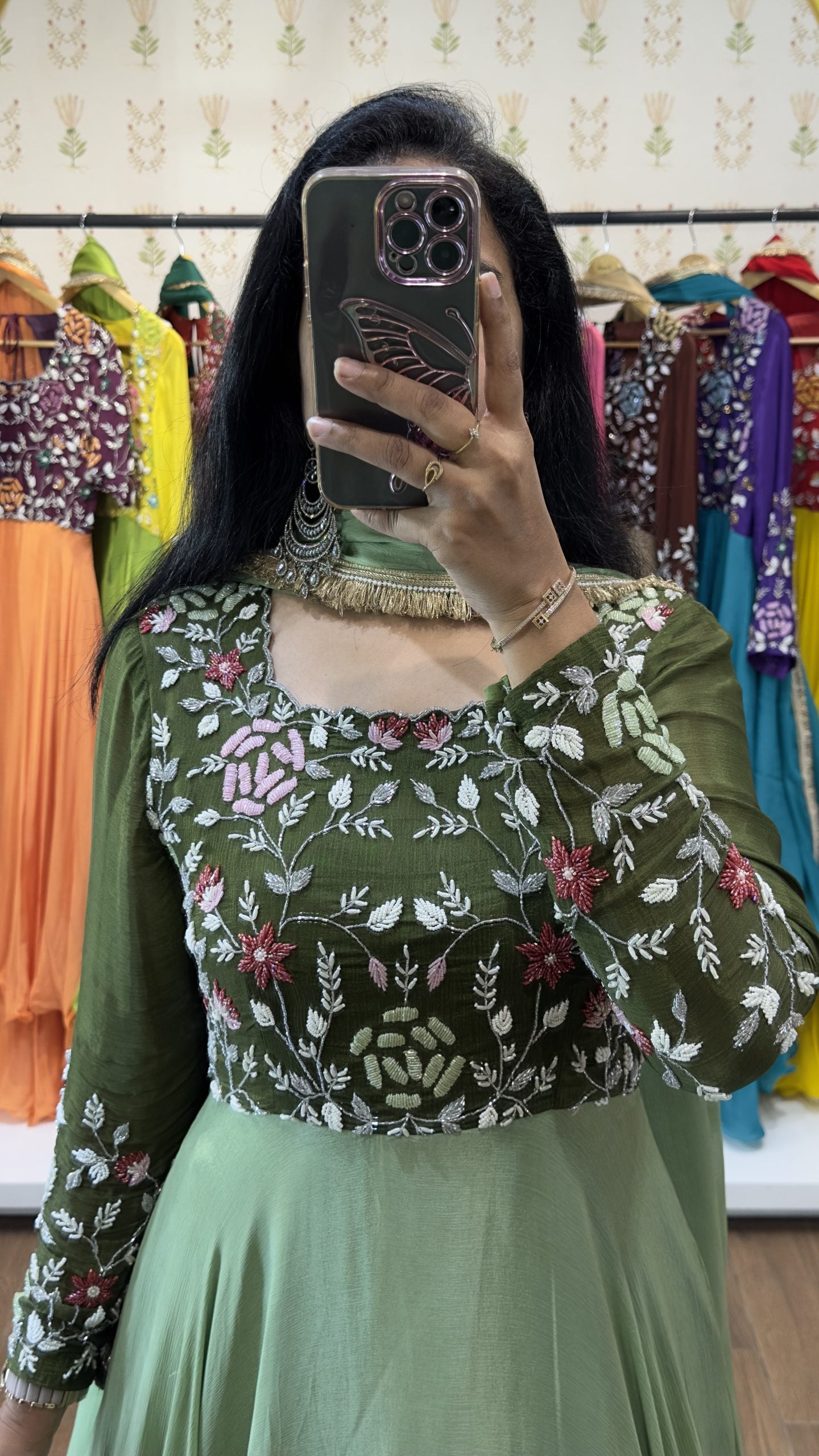 Nitya – Mehendi Green & Light Green