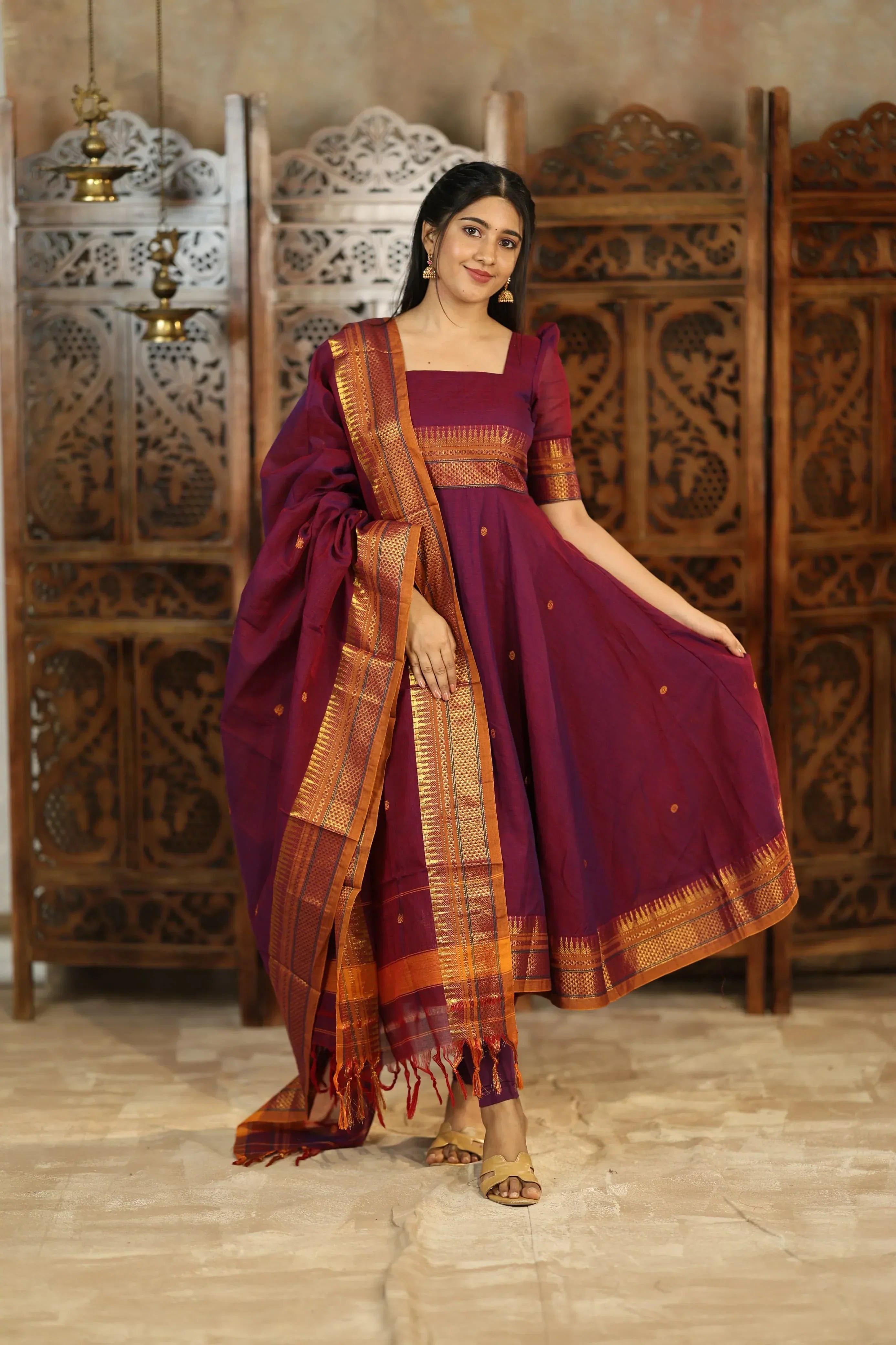 Yamuna Pure Cotton Anarkali