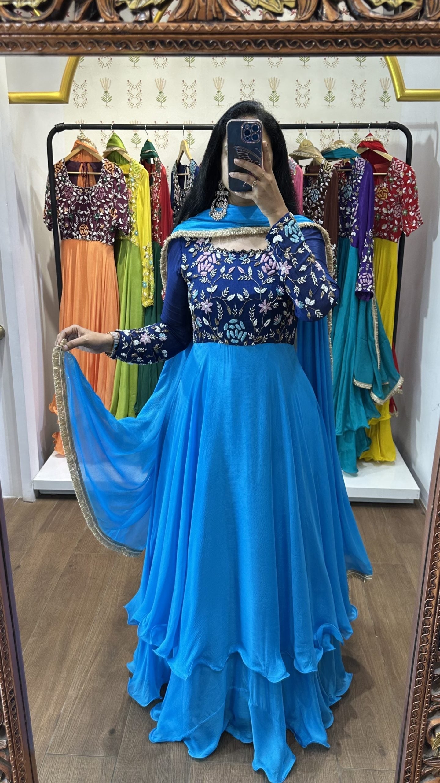 Nitya – Royal Blue & Sky Blue