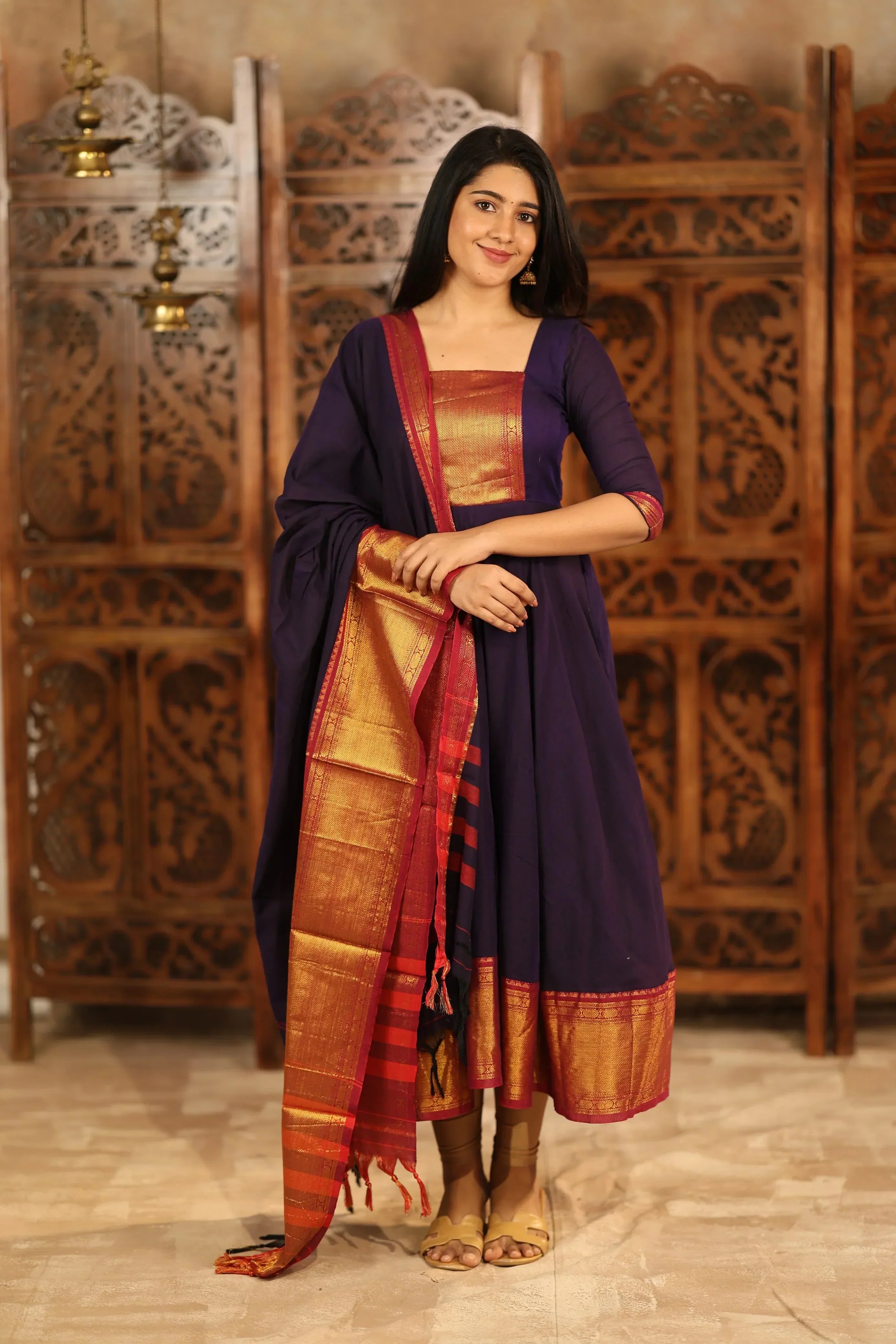 Shrungar series Pure Cotton Anarkali