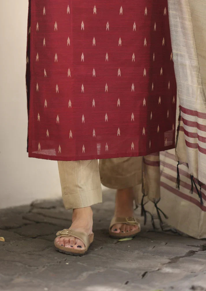 Maron Oxide Magic Salwar Suit